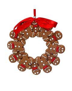Gisela Graham Gingerbread Man Wreath Decoration